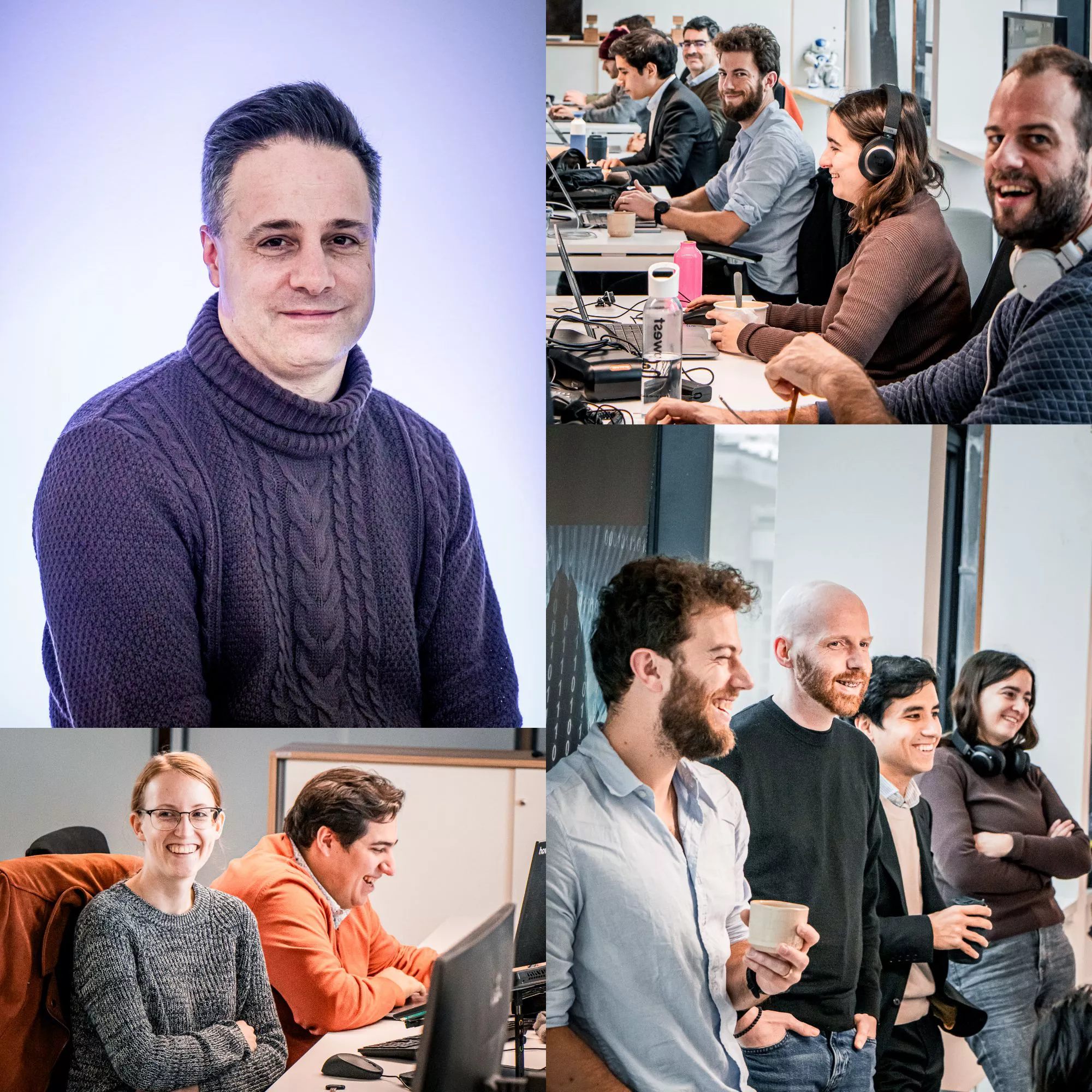 Collage of the team members of the research group